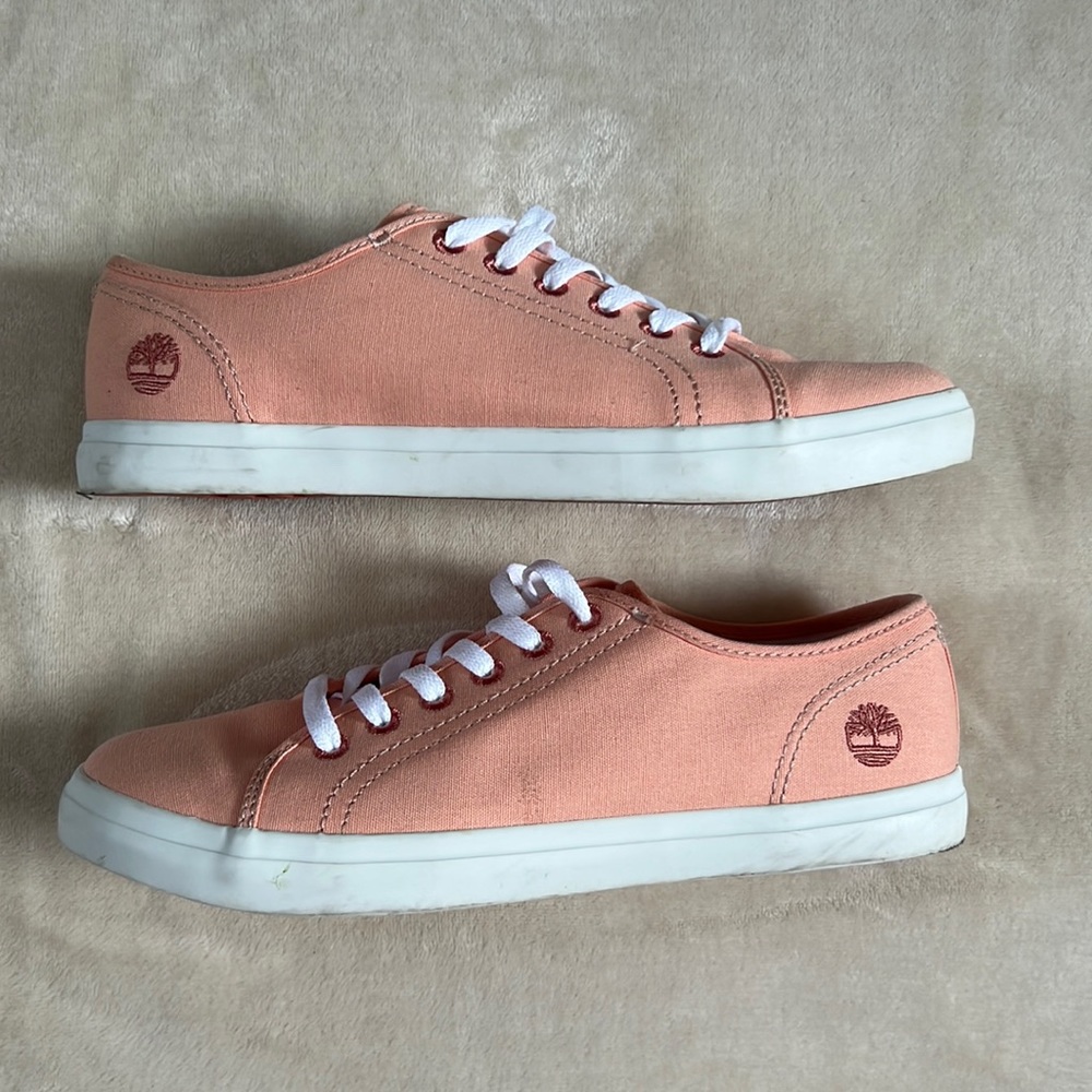 Timberland peachy canvas shoes slip on
